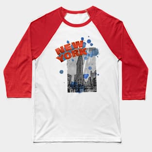 New York Drip - Red/Blue Baseball T-Shirt